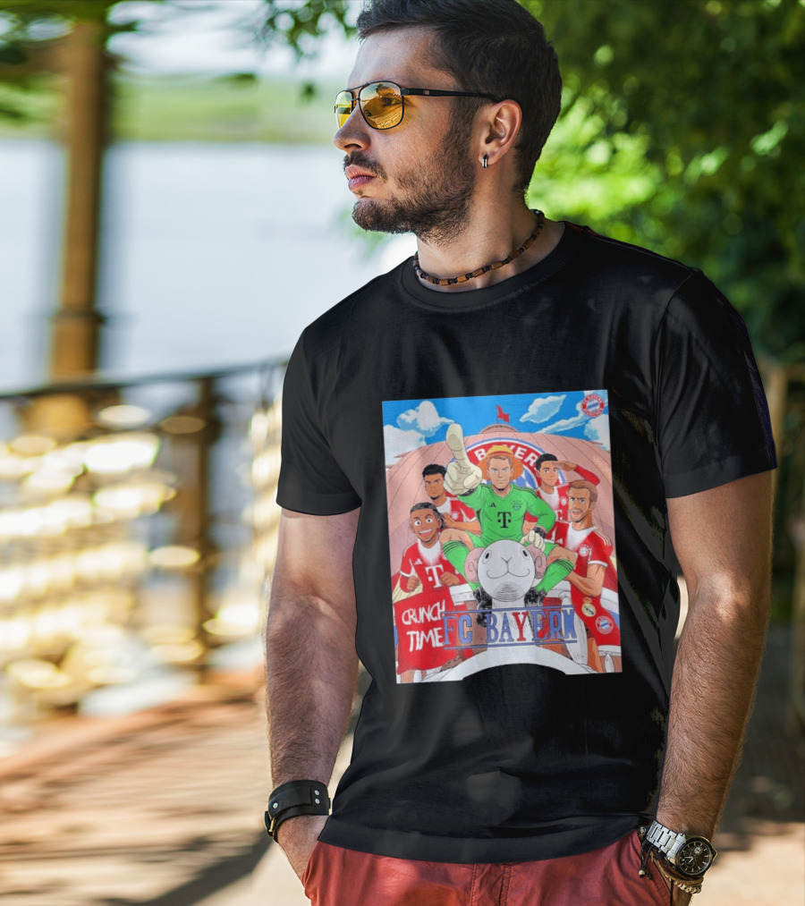 Crunch Time FC Bayern Munich X One Piece Anime Crossover UCL Collaboration T-Shirt