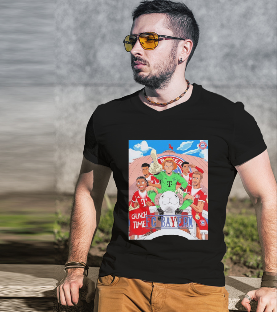 Crunch Time FC Bayern Munich X One Piece Anime Crossover UCL Collaboration T-Shirt