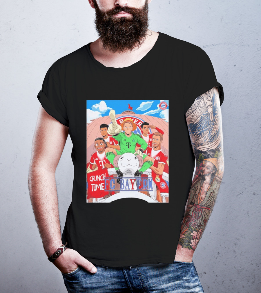 Crunch Time FC Bayern Munich X One Piece Anime Crossover UCL Collaboration T-Shirt