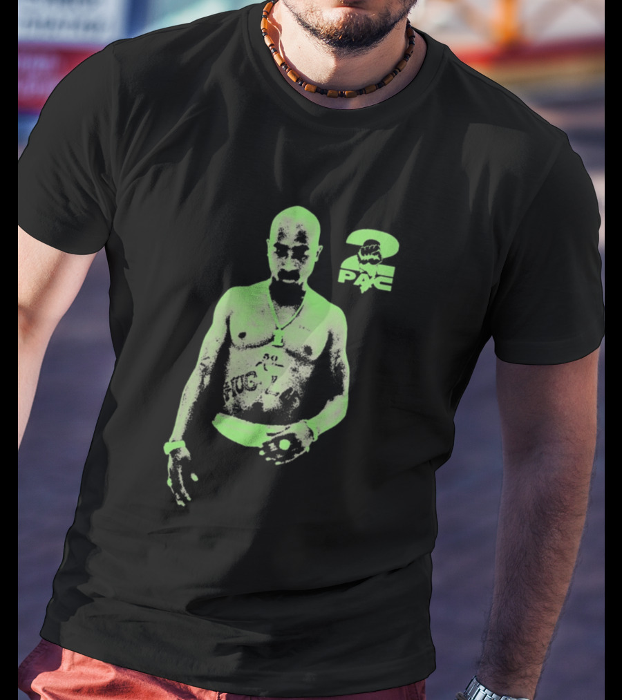 Tupac Shakur 2pac Thug Life Neon T-Shirt