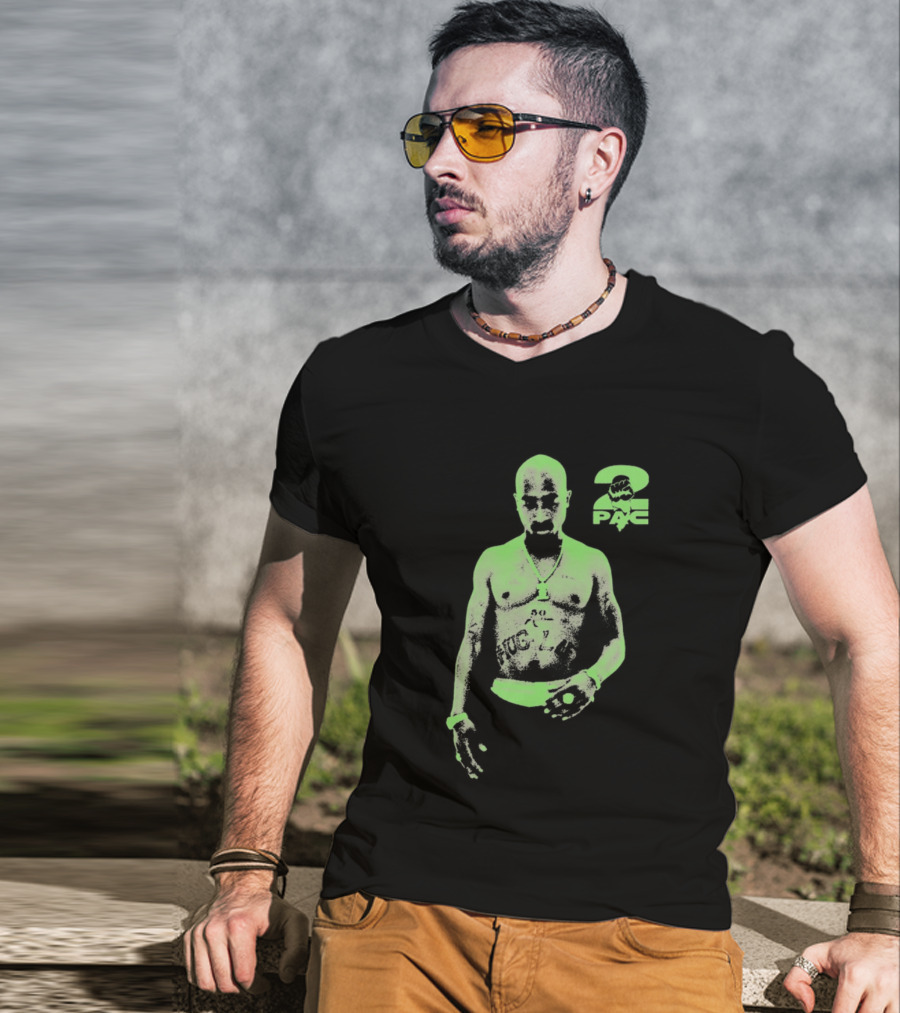 Tupac Shakur 2pac Thug Life Neon T-Shirt