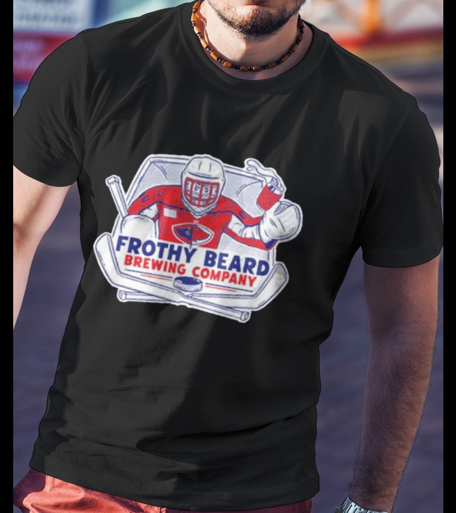 Frothy Beard Brewing Company Hockey Goalie End Of The Season Party 2026 T-Shirt
