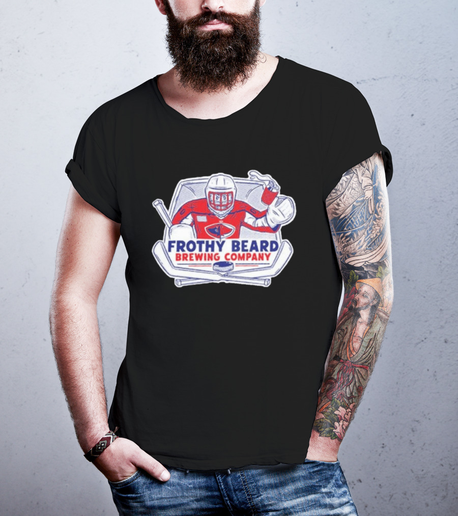 Frothy Beard Brewing Company Hockey Goalie End Of The Season Party 2026 T-Shirt