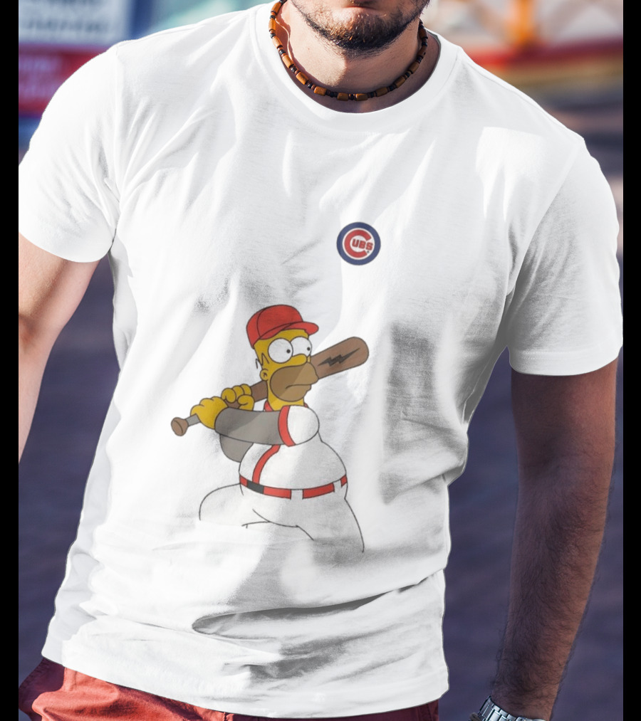 Chicago Cubs MLB Homer Simpson Wonderbat T-Shirt