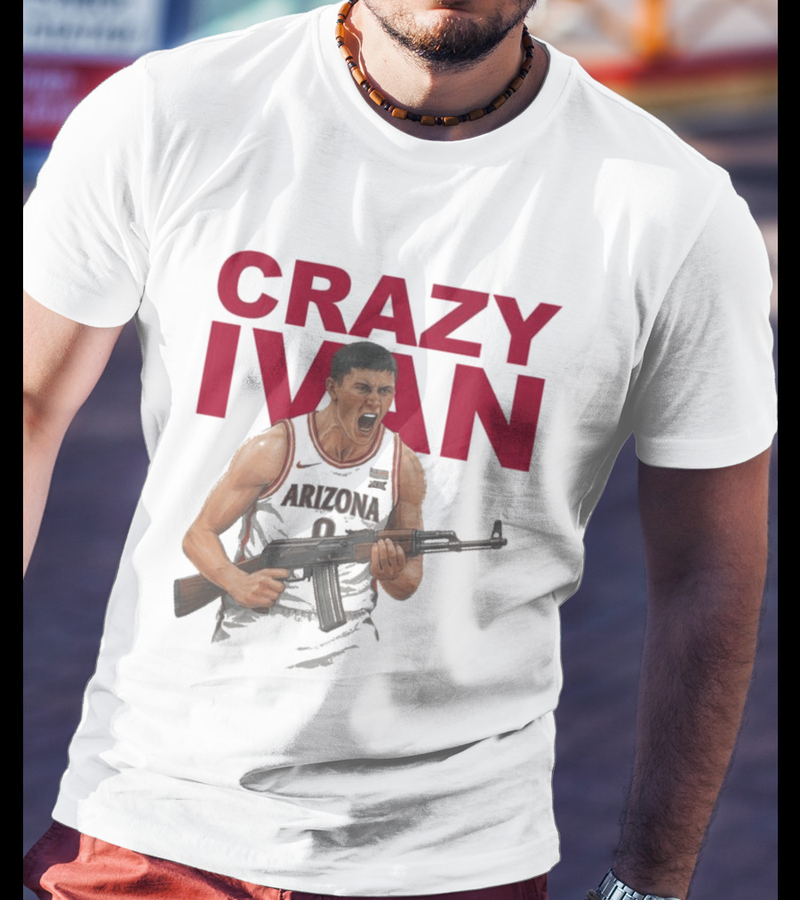 Crazy Ivan Arizona Basketball Player Holding Rifle T-Shirt