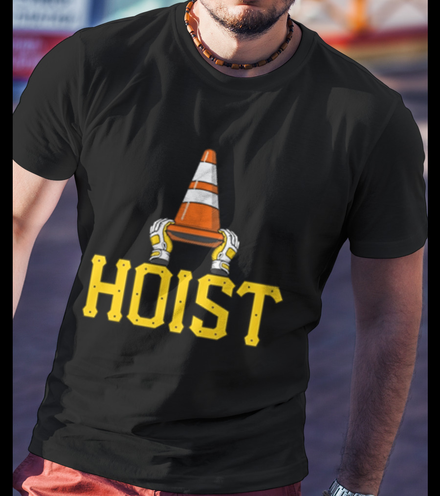 Hoist The Traffic Cone Pittsburgh Baseball Yellow Black Grafters T-Shirt