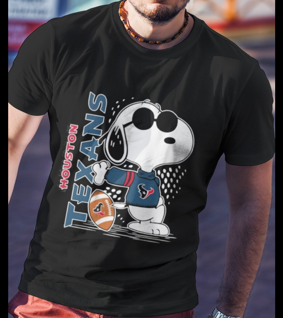 Houston Texans Snoopy Football 2026 Peanuts Collaboration T-Shirt