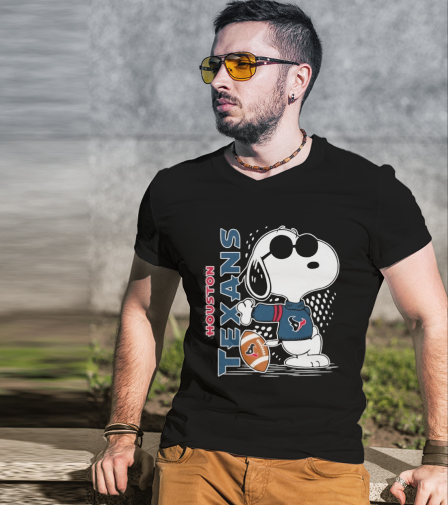 Houston Texans Snoopy Football 2026 Peanuts Collaboration T-Shirt