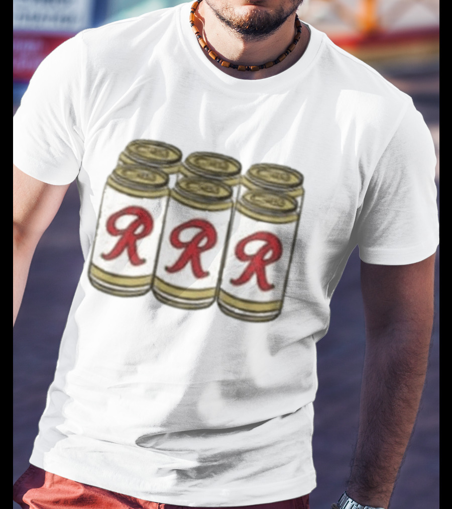 Rainier Beer Red R Six Pack Cans T-Shirt