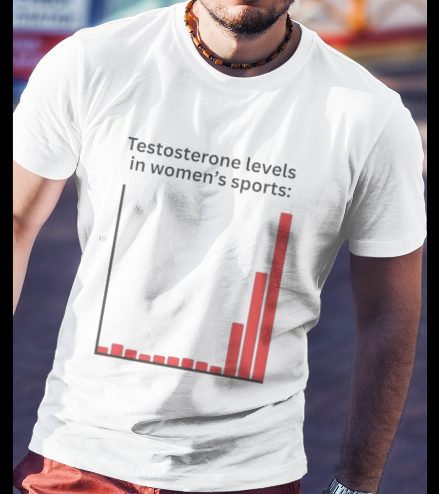 Testosterone Levels In Women's Sports Bar Graph Analysis T-Shirt