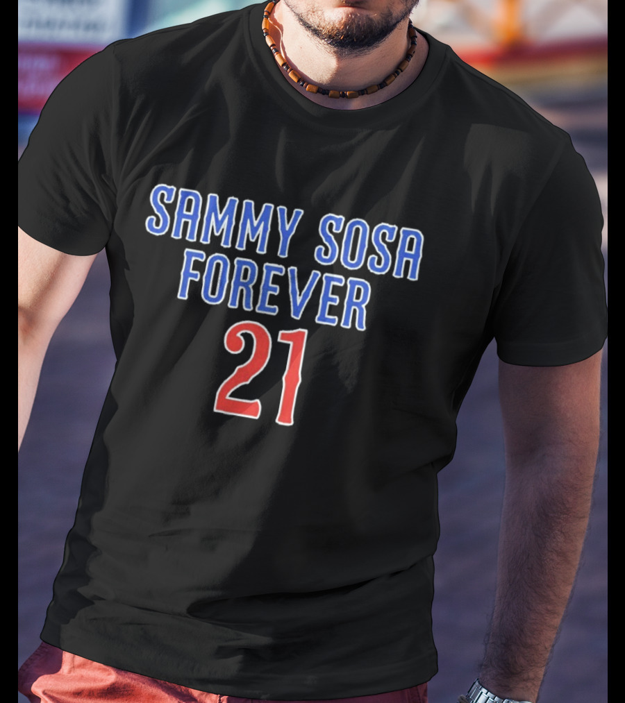 Sammy Sosa Forever 21 Cubs Red Licensed T-Shirt