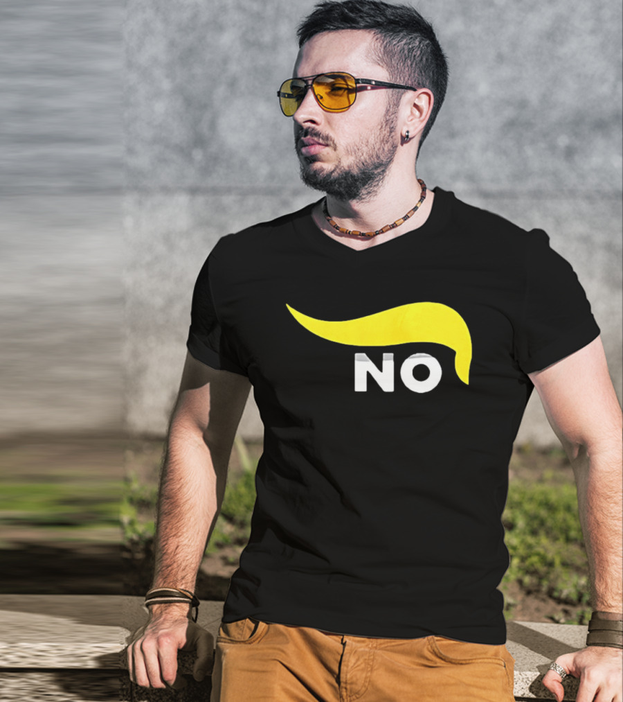 No One Wants To Fight For Israel With Iconic Yellow Hair Accentuating NO T-Shirt