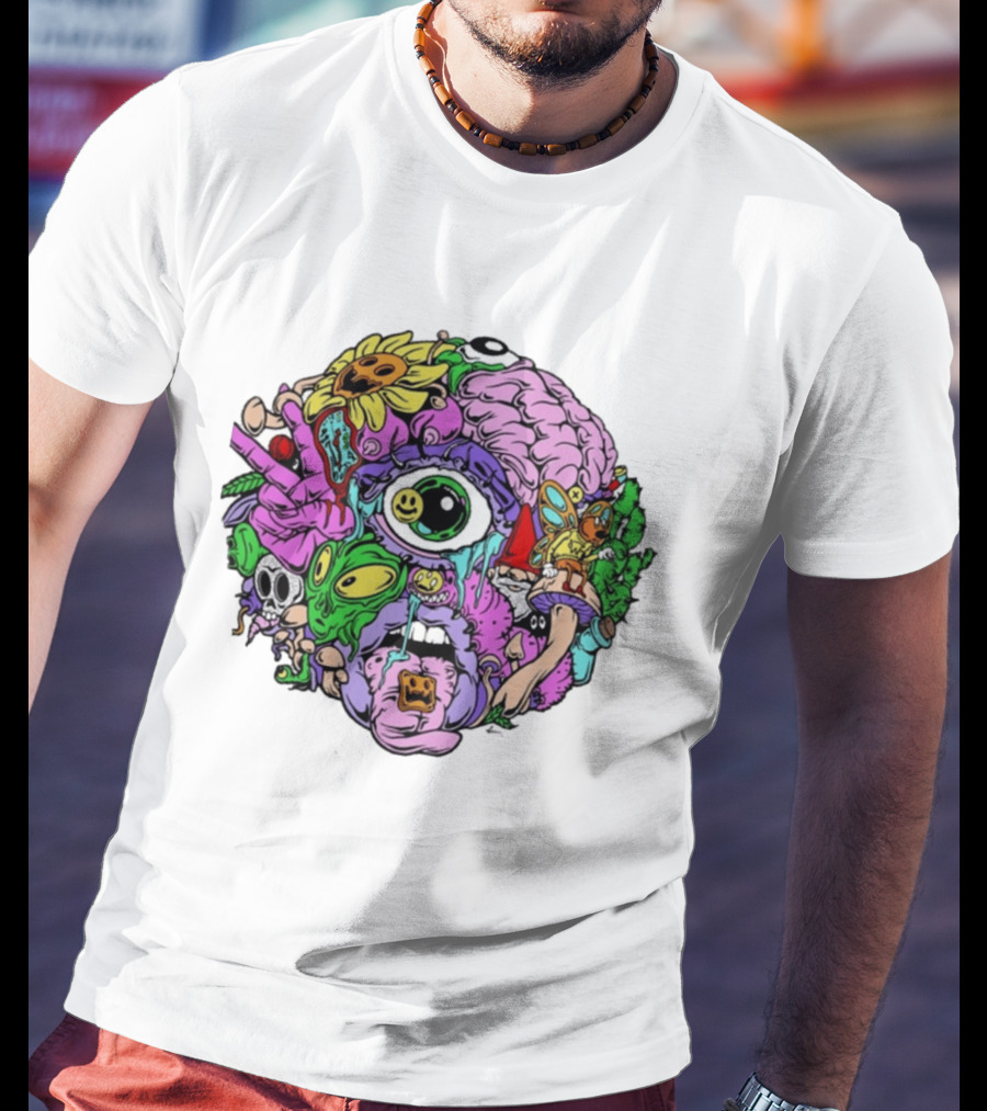 Chris Webby Psychedelic Art With Skull And Eye T-Shirt