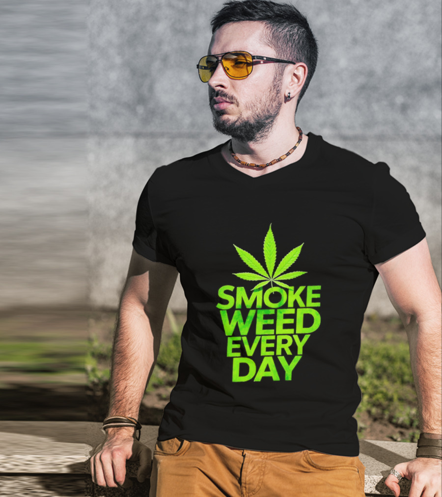 Smoke Weed Every Day Cannabis For Sale Ships Free Leaf T-Shirt