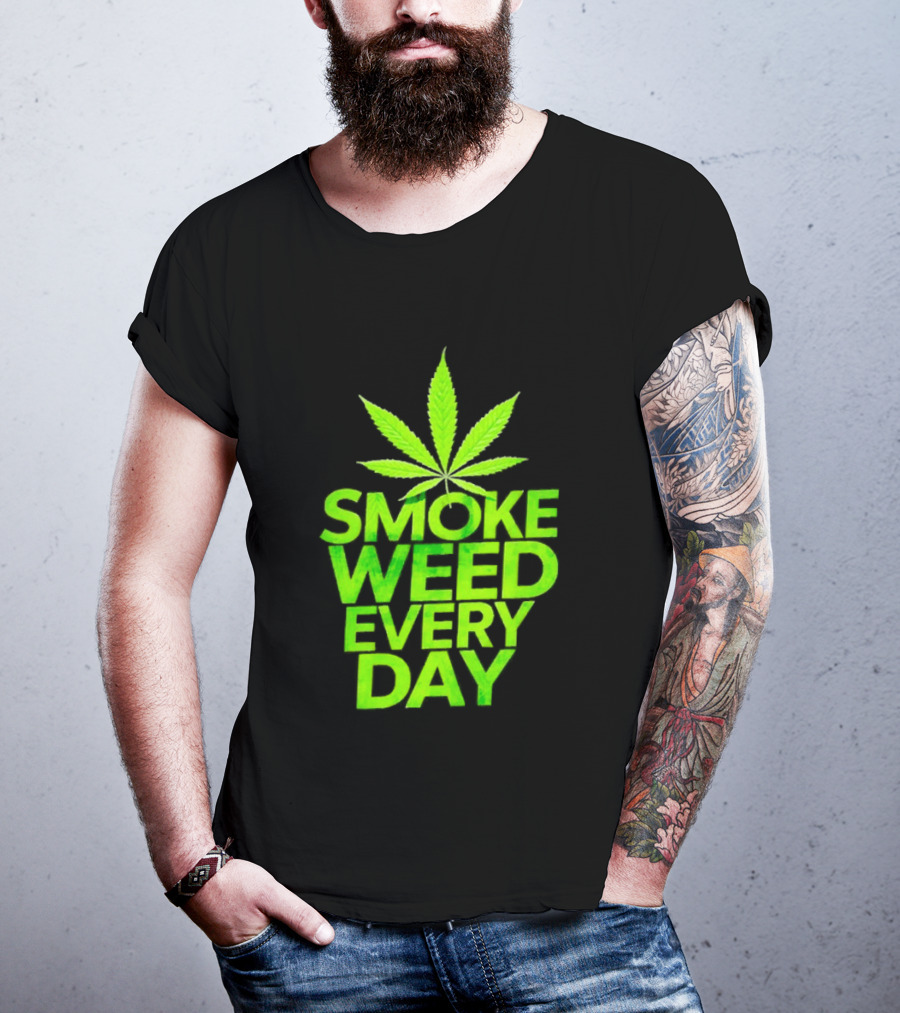 Smoke Weed Every Day Cannabis For Sale Ships Free Leaf T-Shirt