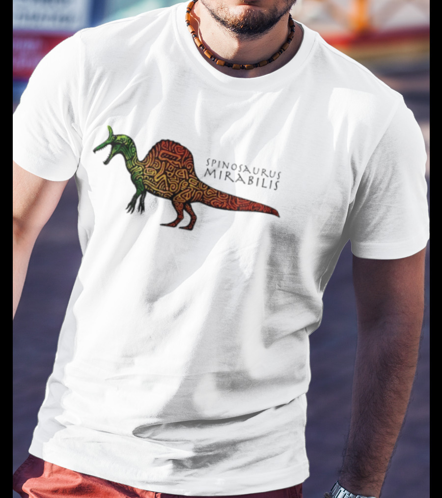 Spinosaurus Mirabilis Dinosaur Rainbow T-Shirt