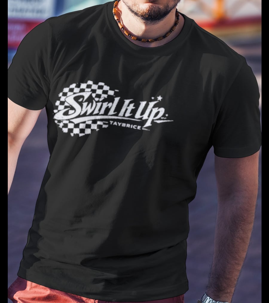 Swirl It Up Tay Brice Checkered T-Shirt