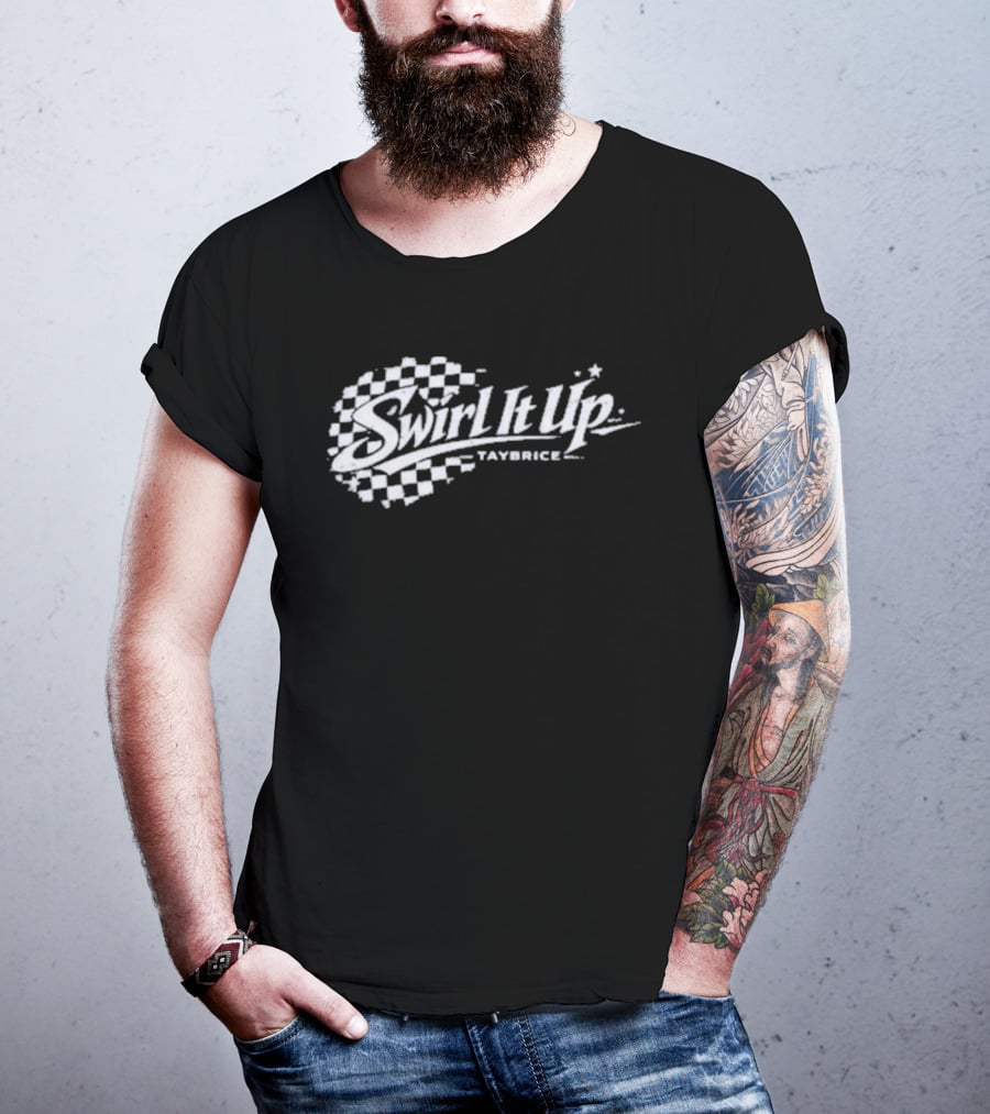 Swirl It Up Tay Brice Checkered T-Shirt