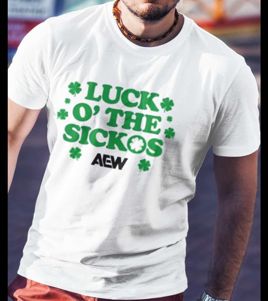 LUCK O' THE SICKOS AEW St. Paddy's Day 2026 Standard Soft Ringer T-Shirt