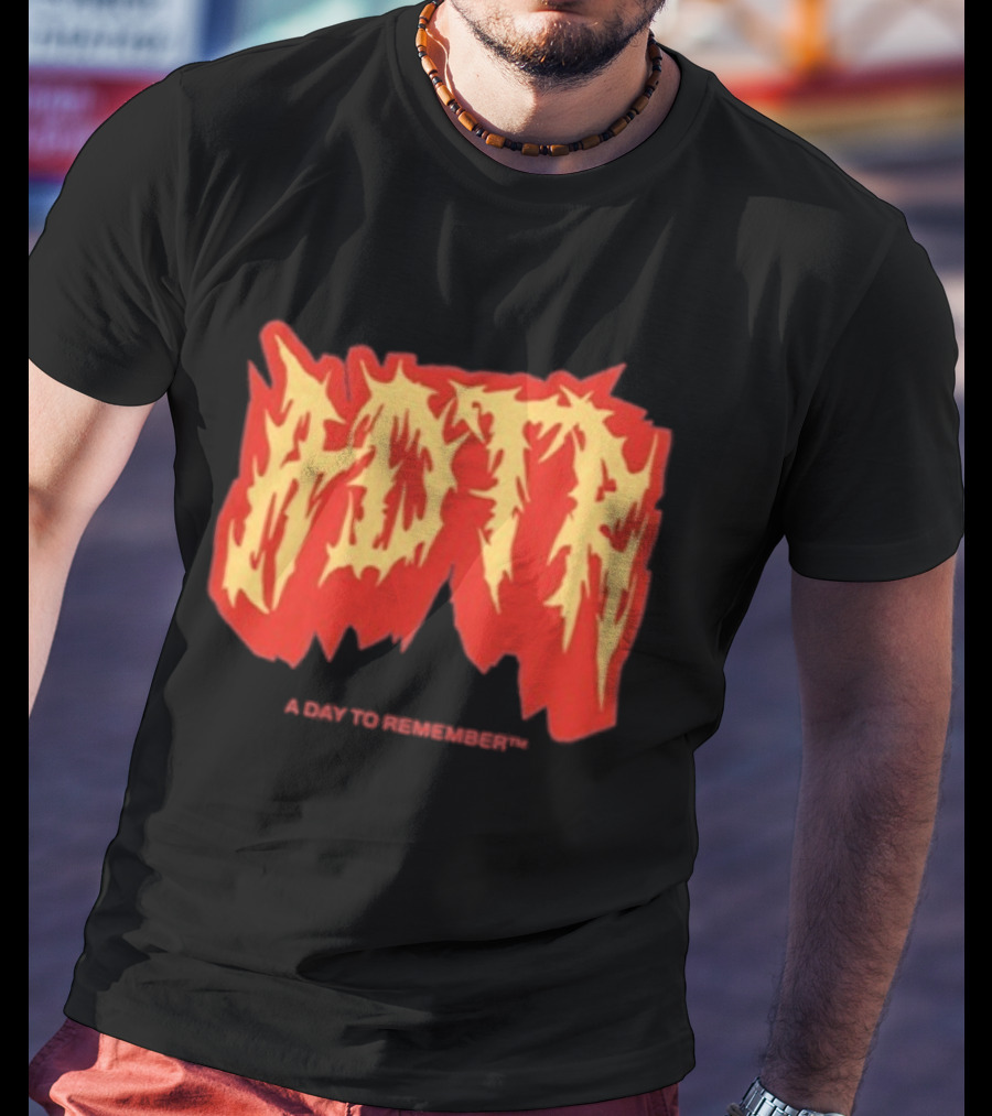 Adtr A Day To Remember Resentment Vintage Flame Lettering T-Shirt