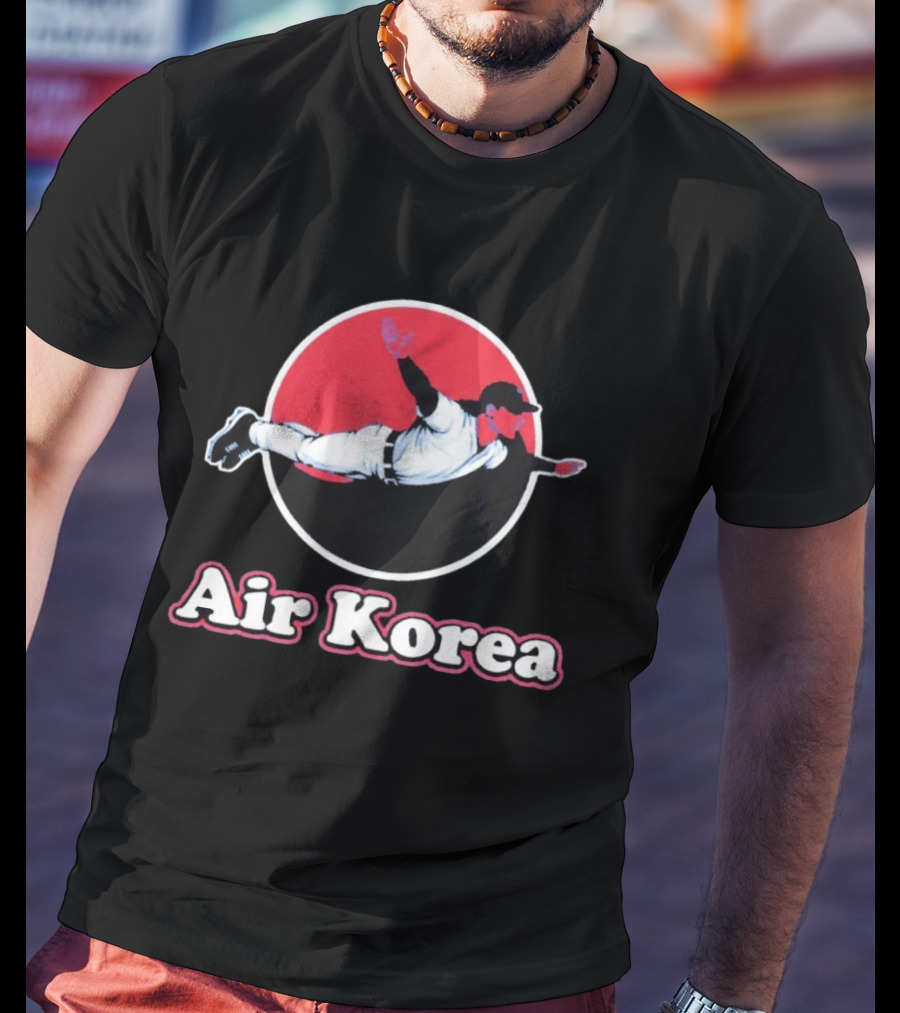Air Korea Flying High World Baseball Classic Player Black And White T-Shirt