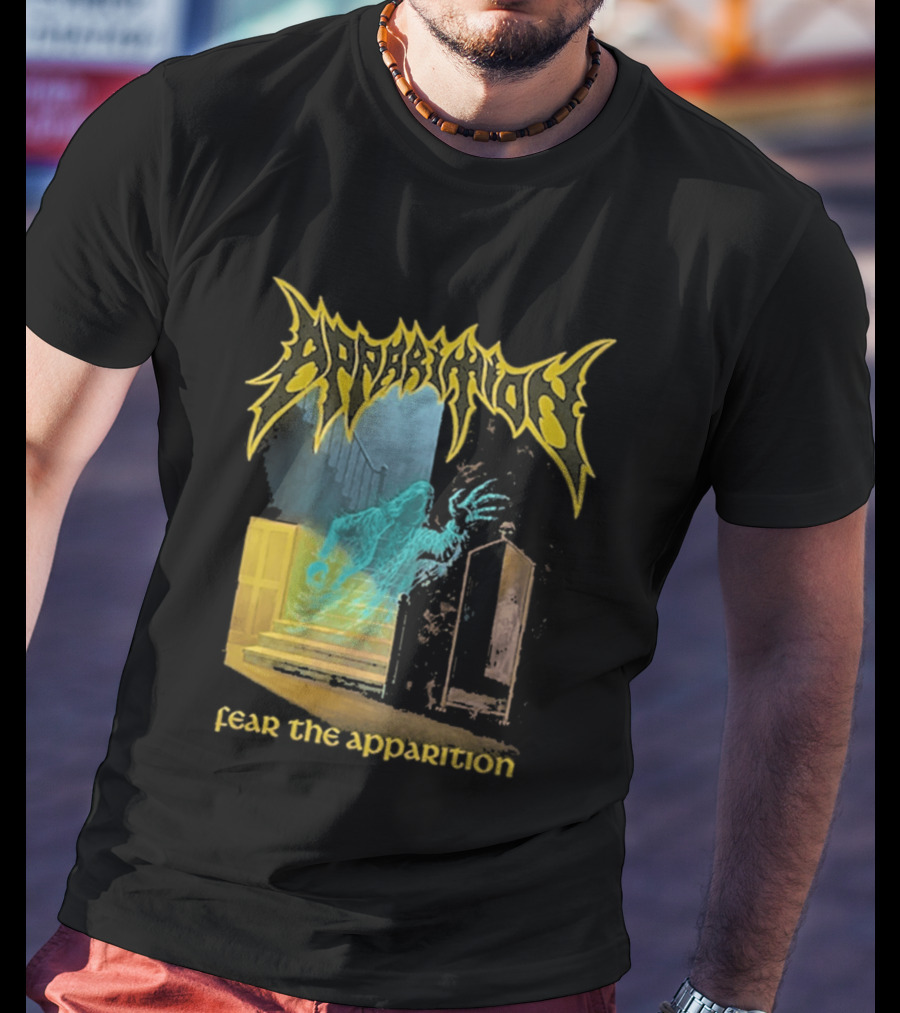 Apparition Fear The Apparition Spooky Ghostly Spirit Doorway T-Shirt