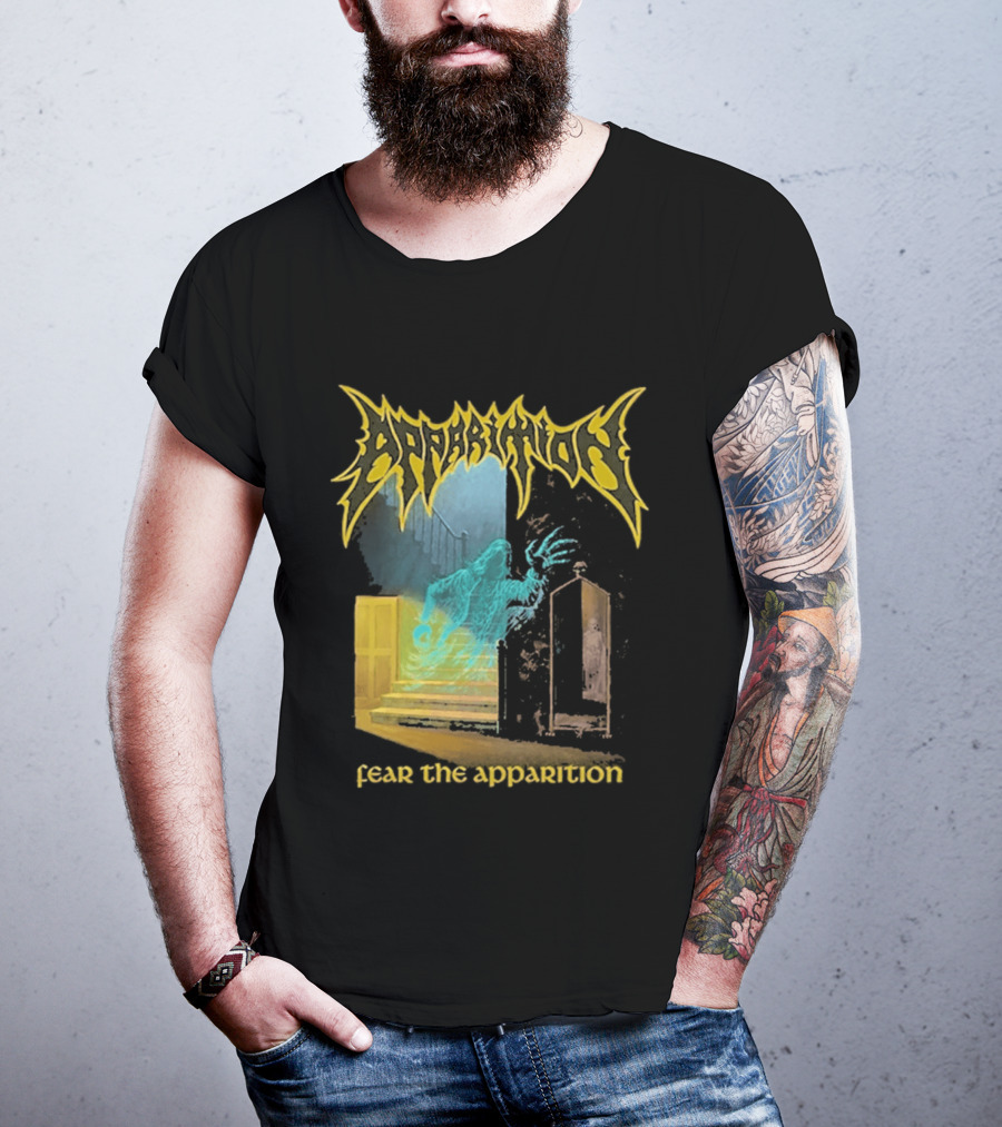 Apparition Fear The Apparition Spooky Ghostly Spirit Doorway T-Shirt