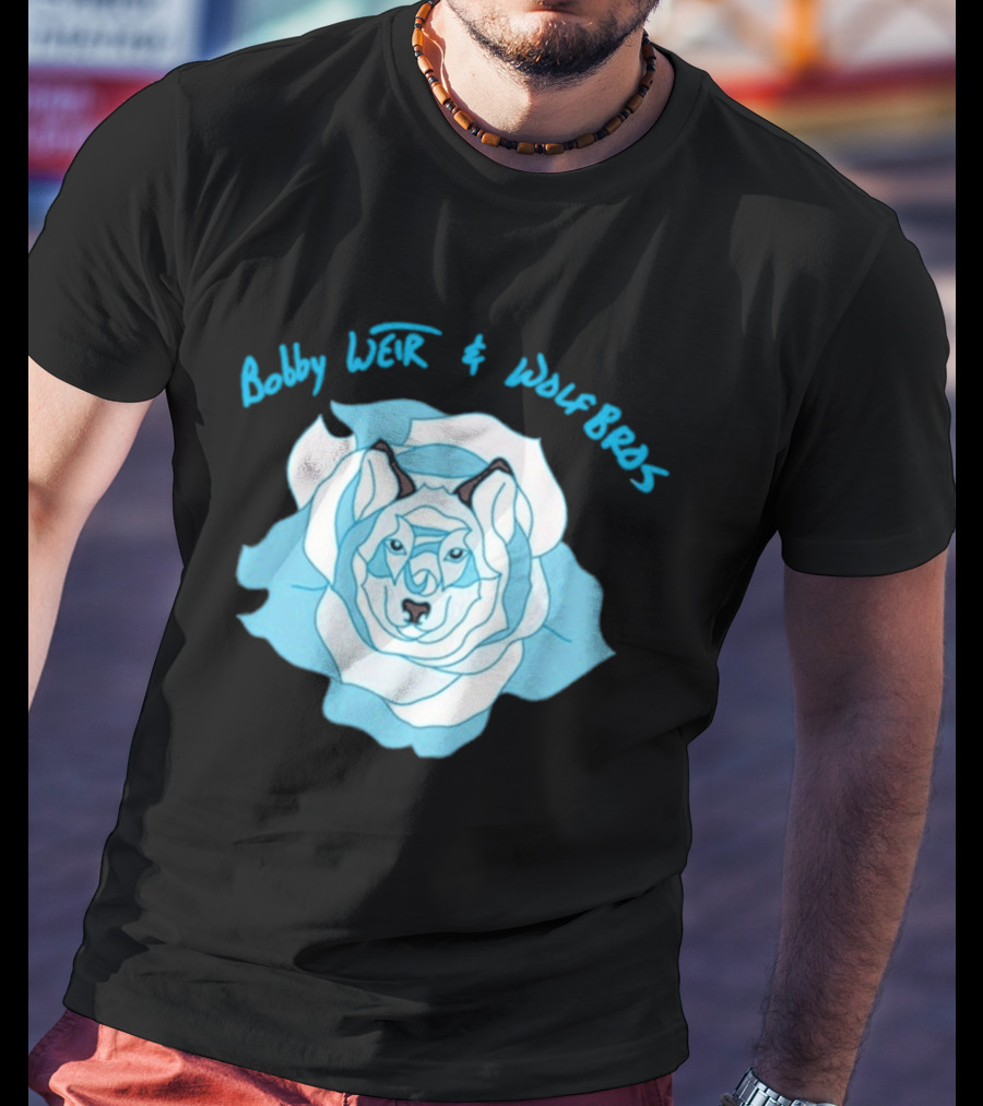 Bobby Weir And Wolf Bros Blue Rose Wolf T-Shirt