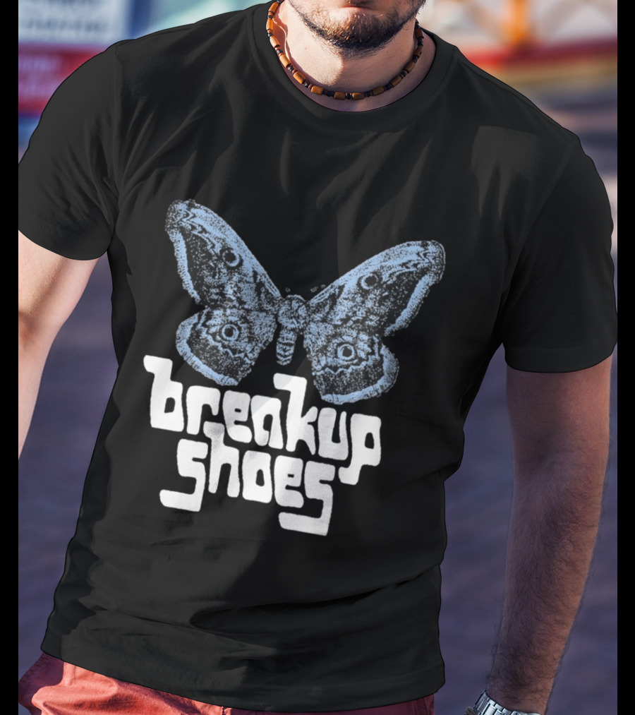 Breakup Shoes Blue Black Moth T-Shirt