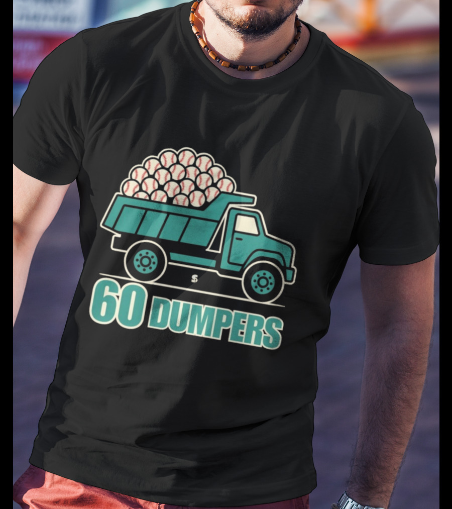Seattle Mariners Cal Raleigh 60 Dumpers Baseball Truck Historic Season T-Shirt