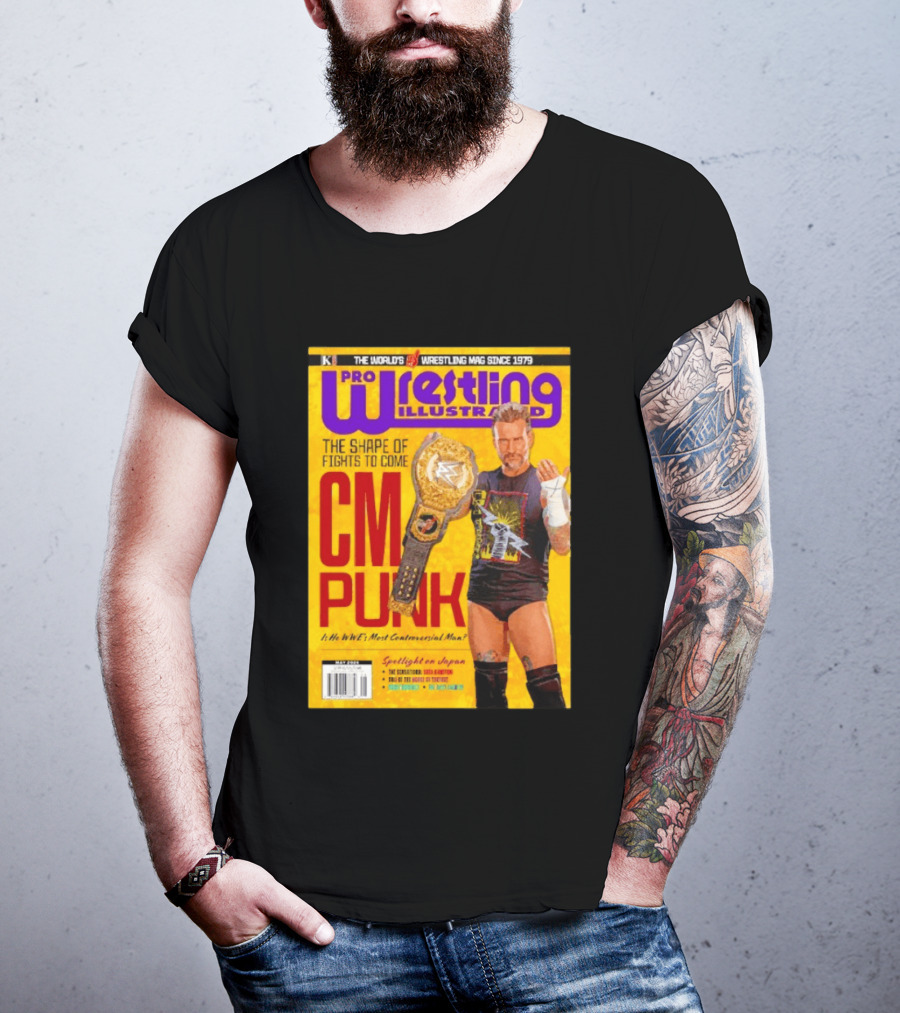Pro Wrestling Illustrated CM Punk WWE's Most Controversial Man Spotlight On Japan T-Shirt