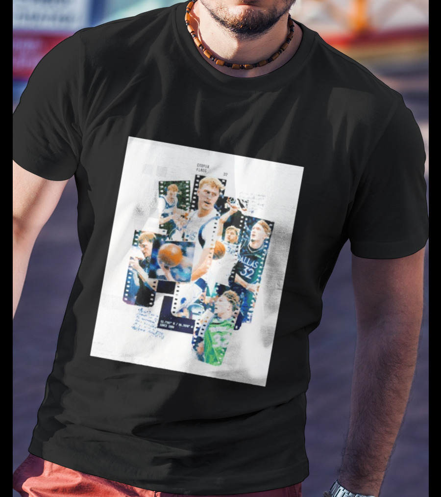 Cooper Flagg 32 Dallas Mavericks The Rook Since 1980 Collage Basketball Film Strip T-Shirt