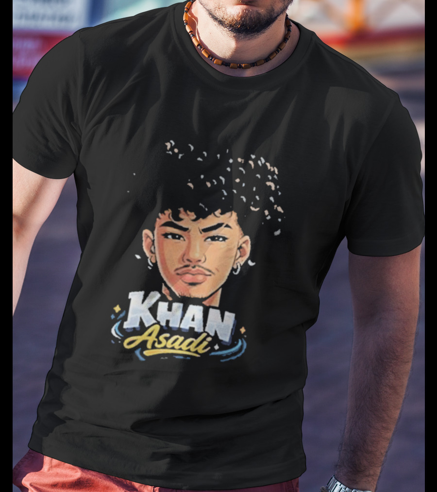 Khan Asadi Cartoon Character Art Menswear T-Shirt