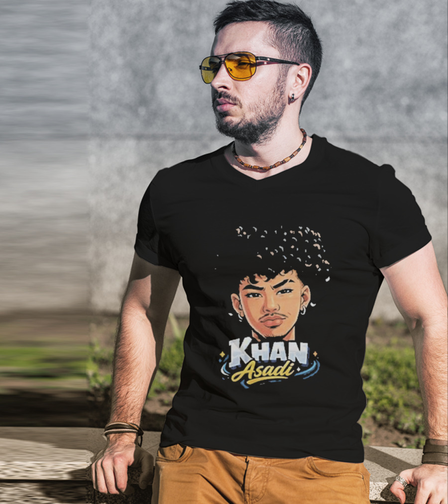 Khan Asadi Cartoon Character Art Menswear T-Shirt