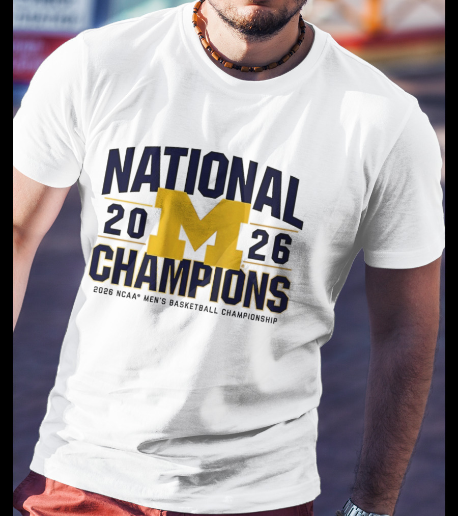 Michigan Wolverines 2026 National Champions Men's Basketball NCAA Championship T-Shirt