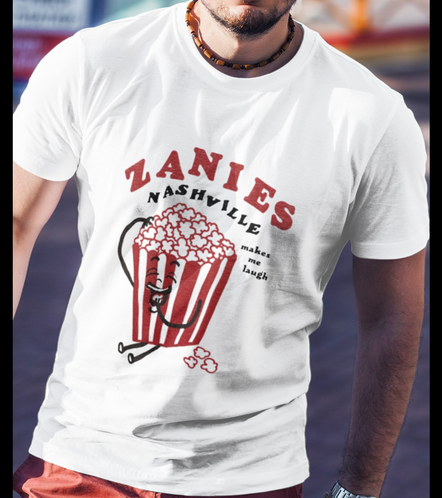 Zanies Nashville Popcorn Cartoon Makes Me Laugh T-Shirt