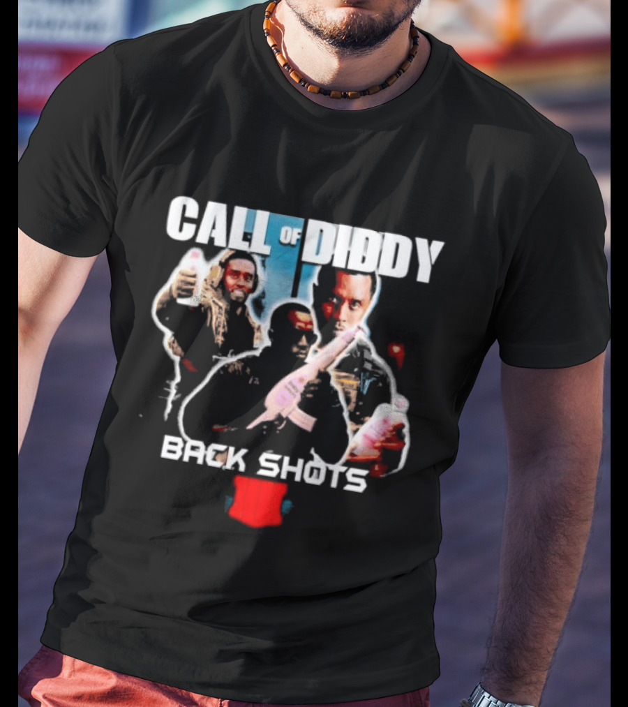 Call Of Diddy Back Shots Bootleg Action Parody Game T-Shirt