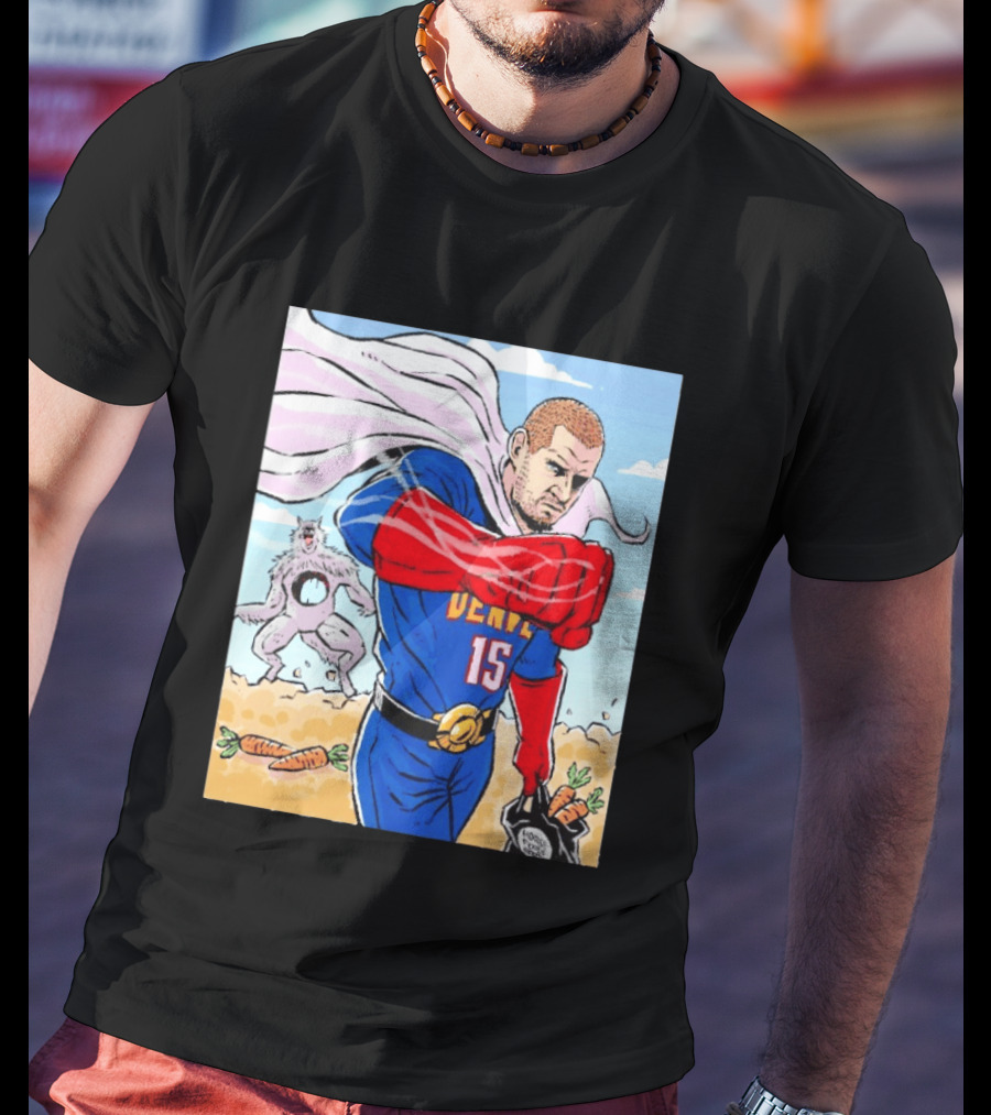 Joker Nikola Jokić Superhero Denver 15 Defeats Wolves 56 Points Carrot Power T-Shirt