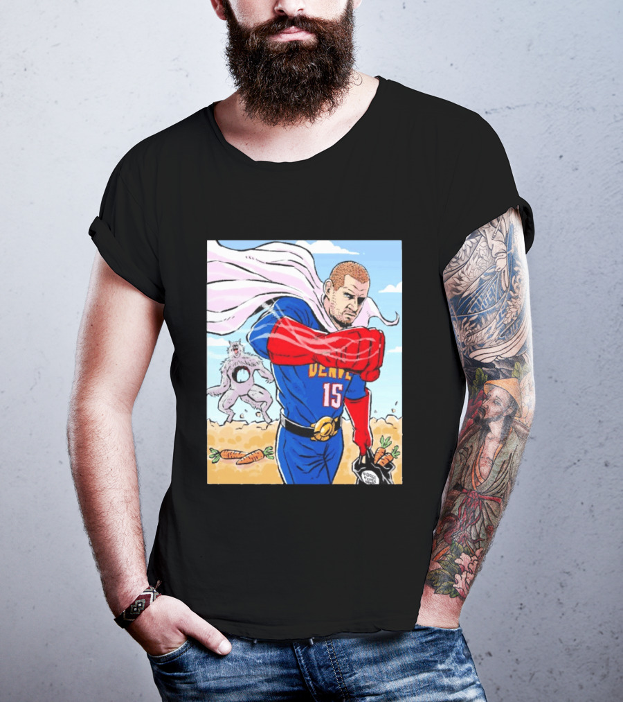 Joker Nikola Jokić Superhero Denver 15 Defeats Wolves 56 Points Carrot Power T-Shirt