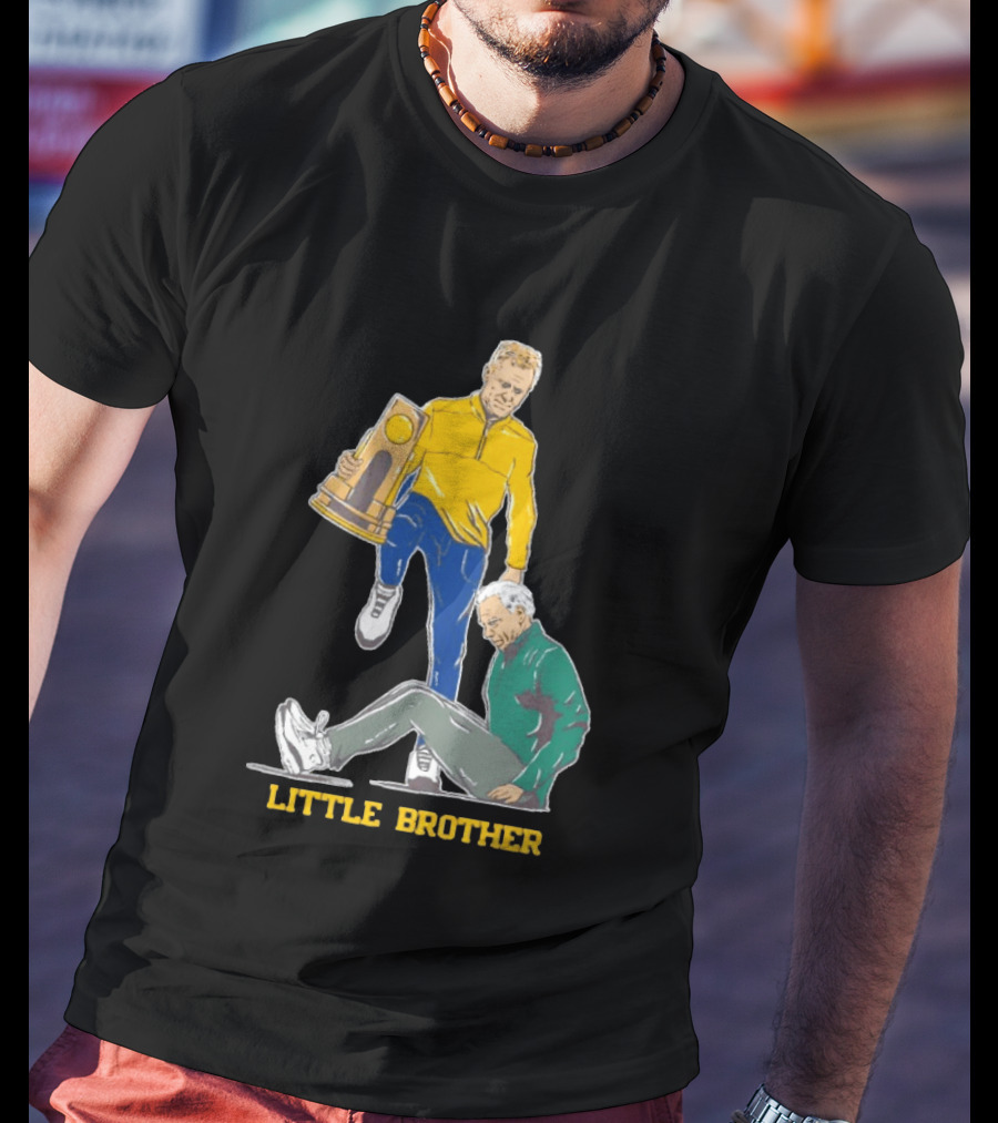 Michigan Wolverines Little Brother Dusty May Stepover Trophy Moment T-Shirt