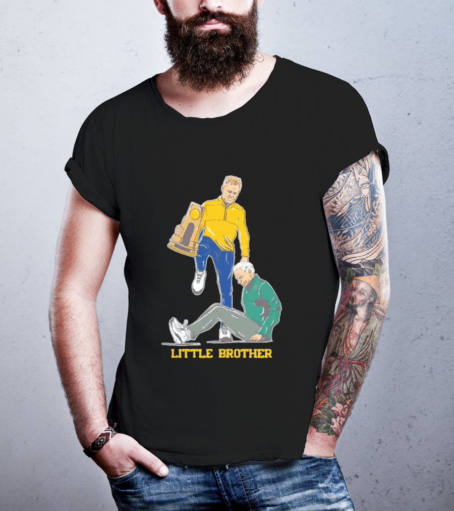 Michigan Wolverines Little Brother Dusty May Stepover Trophy Moment T-Shirt