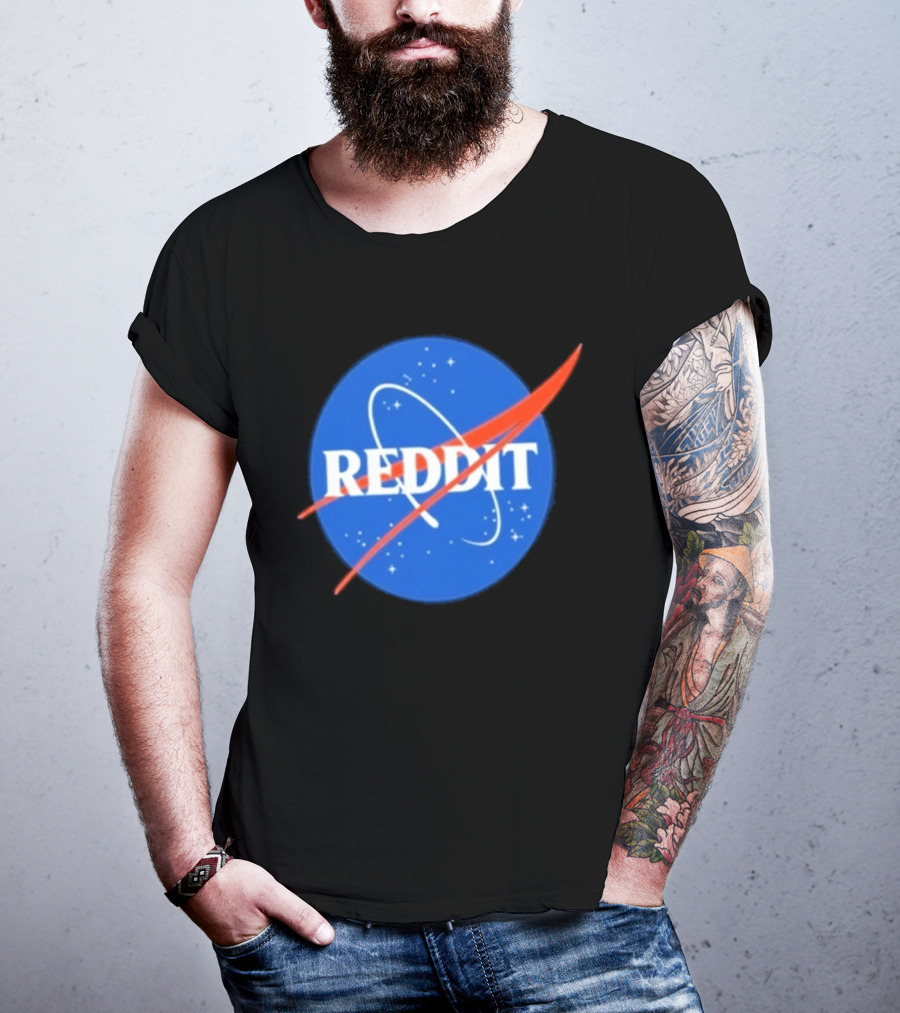 Reddit Nasa Crossover Space Motif T-Shirt