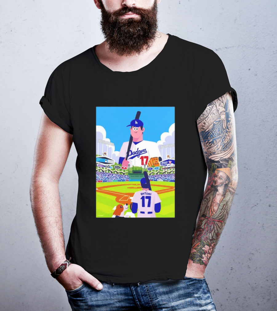 Shohei Ohtani Massive Los Angeles Dodgers 2026 World Baseball Classic Stadium Scene T-Shirt