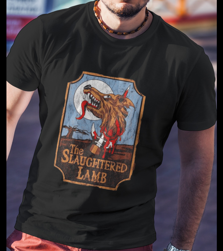 The Slaughtered Lamb Werewolf Moon Vintage Horror T-Shirt