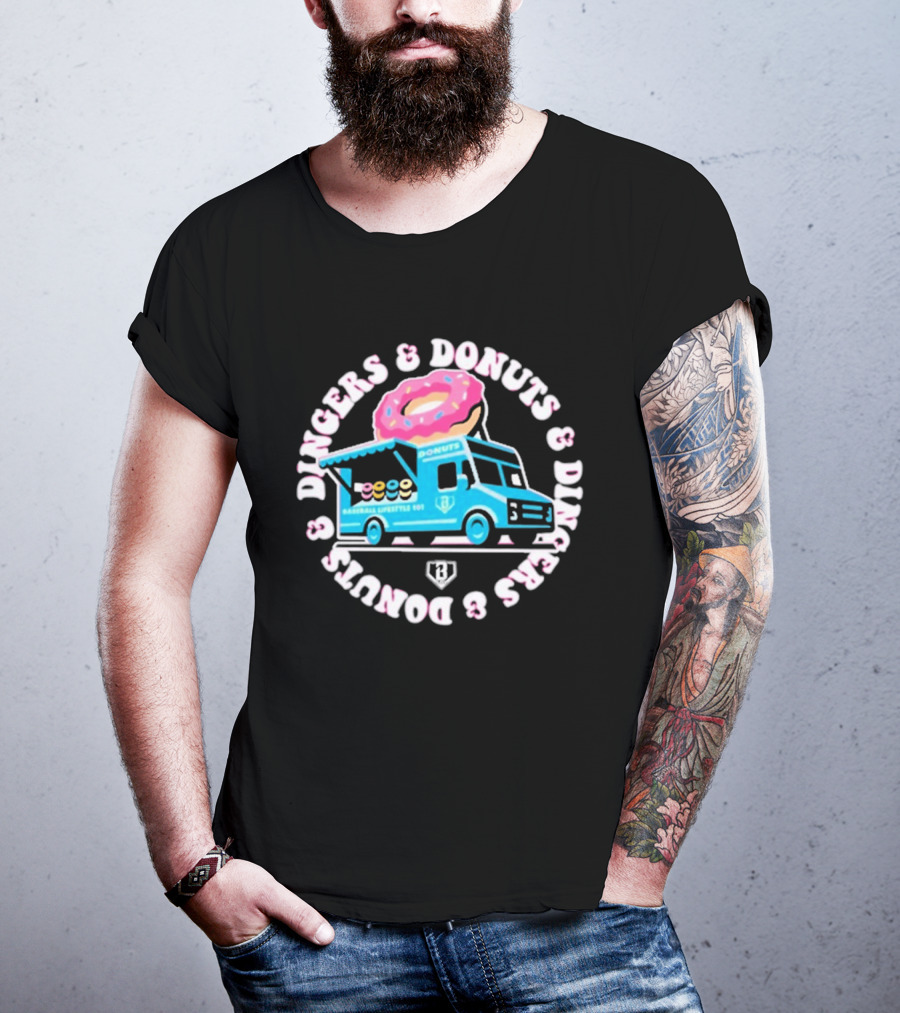 Baseball Lifestyle 101 Dingers And Donuts Youth Donut Truck T-Shirt