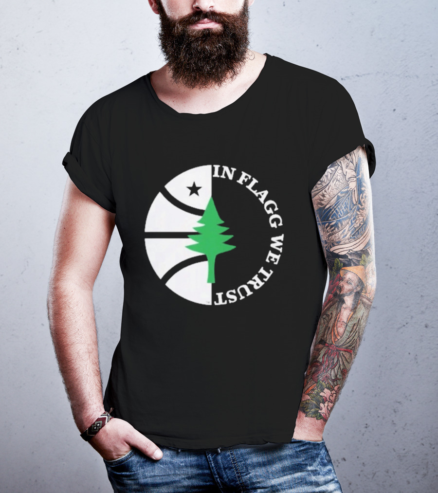 In Flagg We Trust Dallas Mavericks Pine Tree Basketball Star T-Shirt
