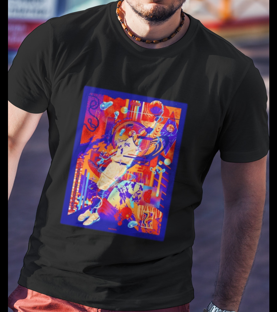 Tracy McGrady Orlando Magic Dunk Retro Style Blue T-Shirt