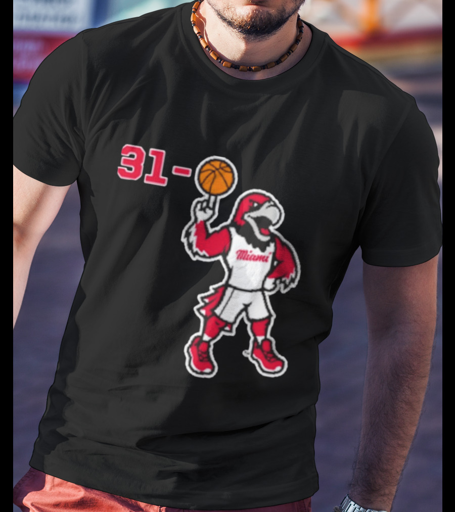 Miami RedHawks Basketball Swoop 31 0 T-Shirt