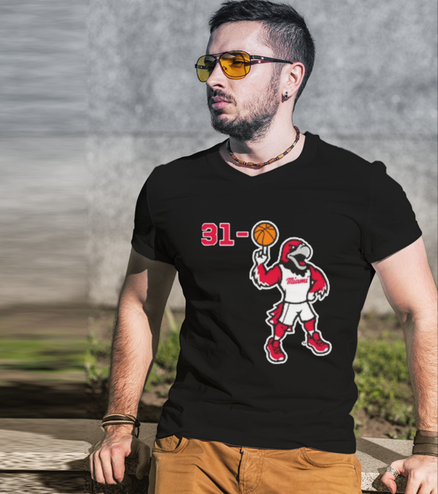 Miami RedHawks Basketball Swoop 31 0 T-Shirt