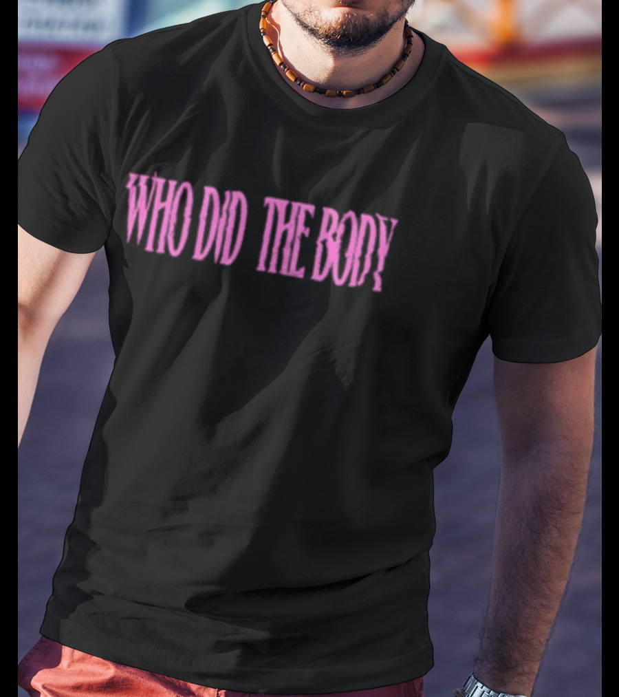 Monaleo Who Did The Body Handprint Bold Pink T-Shirt